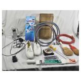 Panasonic Cordless Phone, EZGrip Bathroom Suction Handle, and Various Household Items