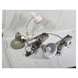 Lot of Swing Arm Desk Lamps including Tensor Model 75300 and Similar Styles