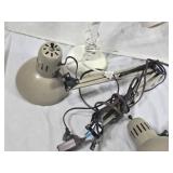 Lot of Swing Arm Desk Lamps including Tensor Model 75300 and Similar Styles
