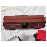 American Flyer Model Train Set including Engine, Tank Car, Boxcar, and Caboose