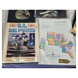 Books and Calendar on Aviation, Jets, and Tractors including "Golden Age of Flight" 2003 Calendar, "Fighting Jets", and "Classic Farm Tractors"