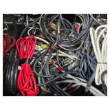 Huge Lot of Assorted Audio and Power Cables