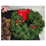 Wreaths with Floral, Pinecone, and Evergreen Designs