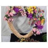 Wreaths with Floral, Pinecone, and Evergreen Designs