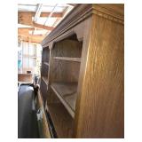 Wooden Bookshelf Hutch 61"x20 1/8x73.5