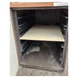 Custom Wooden Storage Cabinets with Shelving - Bottom Cabinet has Wheels - Each is 35x24.5x32.5