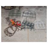 Metal Garden Edging and Decorative Wreath
