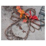 Metal Garden Edging and Decorative Wreath