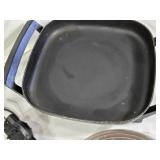 West Bend Electric Skillet with Stainless Steel Pans