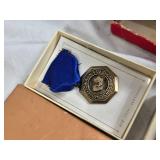 Awards and Memorabilia Collection including 4-H Ribbons 1950s Tama County Iowa, Music Pins, and Medals