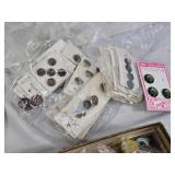 Vintage and Modern Button Collection including Assorted Styles, Sizes, and Brands