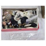 Vintage and Modern Button Collection including Assorted Styles, Sizes, and Brands