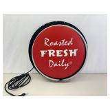 WORKING "Roasted Fresh Daily" 18.5" Neon Sign