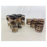 8 RARE Hammacher Schlemmer MCM Stock Market Cocktail Glasses and 6 Others