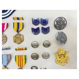 Lot of Vintage Air Force Military Patches, Medals, and Pins