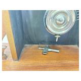 Antique Wood Windup Mantle Clock w/Key