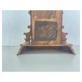 Antique Wood Windup Mantle Clock w/Key