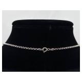 .925 Sterling Silver Barrel Agate Pendant Necklace