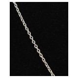 .925 Sterling Silver Crystal Hoop Fixed Pendant Necklace