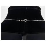 .925 Sterling Silver Crystal Cross Pendant Necklace