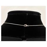 .925 Sterling Silver 24" Adjustable Crystal Slide Pendant Cable Necklace