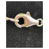 .925 Sterling Silver 24" Adjustable Crystal Slide Pendant Cable Necklace