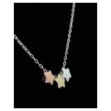 .925 Sterling Silver Vermeil Star Necklace