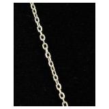 .925 Sterling Silver Crystal Dangle Necklace