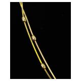 .925 Sterling Silver 2 Strand Beaded Vermeil Necklace