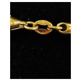 .925 Sterling Silver LONG Beaded Vermeil Necklace