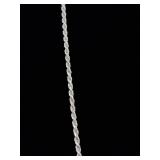 .925 Sterling Silver Thicker Rope Necklace