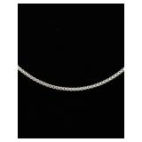 .925 Sterling Silver LONG Box Chain Necklace