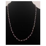 Garnet and Quartz Bead Necklace