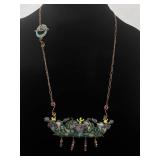 Artisan Enamel Necklace and Earring Set
