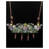 Artisan Enamel Necklace and Earring Set
