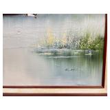VERY Well Done Oil on Canvas Painting of some Ducks in Flight By E. Max