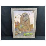 Lot of 4 Pencil Signed Chuck U Framed Prints