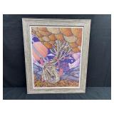 Lot of 4 Pencil Signed Chuck U Framed Prints