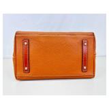 Authentic Dooney & Bourke Brown Pebble Grain Leather Satchel Handbag