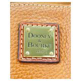 Authentic Dooney & Bourke Brown Pebble Grain Leather Satchel Handbag