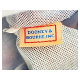 Authentic Dooney & Bourke Domed Monogram Satchel with Brown Leather Trim