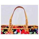 Authentic Dooney & Bourke Rose Garden Bloom PVC Shopping Tote Bag
