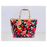 Authentic Dooney & Bourke Rose Garden Bloom PVC Shopping Tote Bag