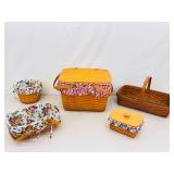 Lot of 6 Various Size Longaberger Baskets