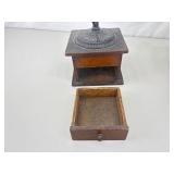 Lot of Antique Wood Coffee Bean Grinders, Cookie Embosser, and Ice Pick