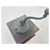 Lot of Antique Wood Coffee Bean Grinders, Cookie Embosser, and Ice Pick
