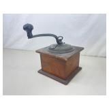 Lot of Antique Wood Coffee Bean Grinders, Cookie Embosser, and Ice Pick