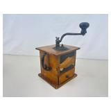 Lot of Antique Wood Coffee Bean Grinders, Cookie Embosser, and Ice Pick
