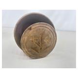 Lot of Antique Wood Coffee Bean Grinders, Cookie Embosser, and Ice Pick