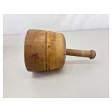 Lot of Antique Wood Coffee Bean Grinders, Cookie Embosser, and Ice Pick